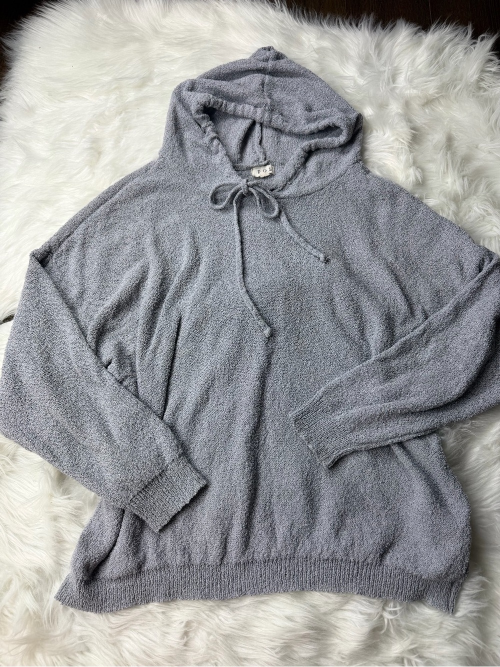 Cozy Gray Hooded Women's Sweater